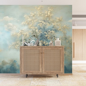 Papier peint mural personnalisé imperméable, paysage printanier estival, arbre en fleurs, ciel, nuages, paysage, décoration murale pour la maison - Product Image 4