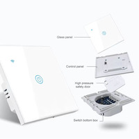 Interruptor de Luz Inteligente LangYeao Tuya, Panel de Vidrio Templado WiFi para UE y Reino Unido, Productos para el Hogar Inteligente con Google Alexa, Aplicación Smartlife