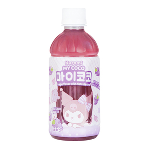 Sanrio Co-Branded 340ml Glasflasche aus Südkorea Importiert Frisches Kokos wasser mit Pfirsich-Trauben-Litschi-Aromen für Kinder - Product Image 3