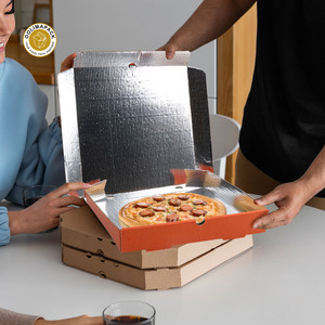 OOLIMAPACK formato personalizzato foglio di alluminio scatola <span class=keywords><strong>Pizza</strong></span> rosso foglio di alluminio isolamento termico porta via cibo <span class=keywords><strong>Pizza</strong></span> contiene - Product Image 1