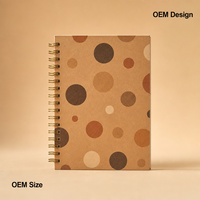 Service d'impression de carnets personnalisés, papier kraft, A5, couverture rigide, planificateur à spirales, fabricant de carnets personnalisés avec logo OEM