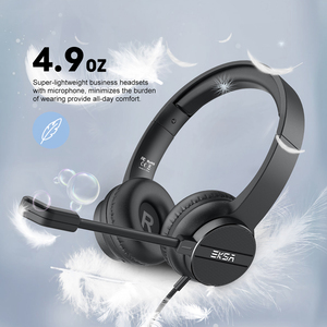 Mafeksa — casque d'écoute filaire, H12, pour ordinateur de Gaming, avec Microphone, commande muet, pour centres d'appel, Skype, classe en ligne PC PS4 - Product Image 5