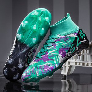 Scarpe da Calcio Alte Nuove con Tacchetti AG TF per Adolescenti e Bambini della Scuola Primaria per Allenamento Sportivo - Product Image 2