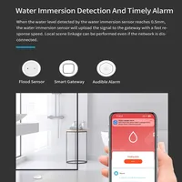 Détecteur de fuite d'eau intelligent Tuya ZigBee WiFi, alarme d'inondation avec passerelle Zigbee, certifié CE/FCC, garantie de 3 ans