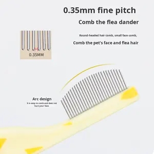 Venta al por mayor de peines faciales de plástico para perros y <span class=keywords><strong>gatos</strong></span> suministros para mascotas para limpiar y acicalar el peine antipulgas - Product Image 4
