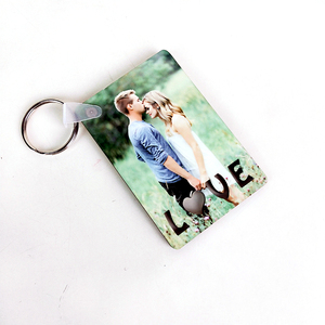 Llavero de MDF para sublimación con diseño 'Para mi mamá <span class=keywords><strong>y</strong></span> papá', de madera de doble cara con aleación, personalizable para grabado - Product Image 6