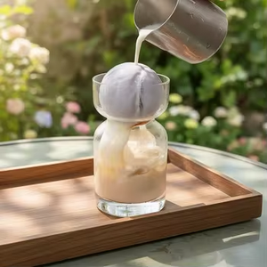 Vaso de Vidrio en Forma de Saturno para Leche y Café, Resistente al Calor, Doble Capa, para Latte Helado, Americano, para Hogar y Cafetería, Tazas de Vidrio para Bebidas Frías - Product Image 2