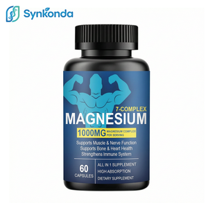 Complément Complexe 7-en-1 de <span class=keywords><strong>Magnésium</strong></span> en Capsules avec Zinc, <span class=keywords><strong>Vitamine</strong></span> D3, <span class=keywords><strong>B6</strong></span> pour le Sommeil, le Soutien Musculaire et la Réduction du Stress – Capsules de <span class=keywords><strong>Magnésium</strong></span> 1000mg - Product Image 1