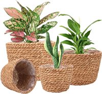 Panier à plantes en jonc de mer, élégants paniers à plantes pour plantes d'intérieur et d'extérieur, parfaits pour couvrir les pots de fleurs et décorer la pièce