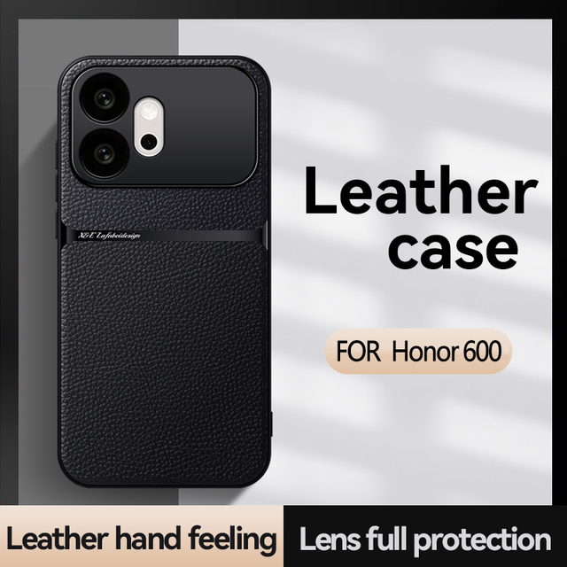 For Honor 600 X5C Plus X6C X8C PU Leather Mobile Phone Case for Honor 600 Pro Luxury Business TPU Shockproof Matte Magnetic Case