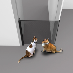 <span class=keywords><strong>Barrière</strong></span> rétractable automatique pour animaux domestiques, pour chiens et chats, <span class=keywords><strong>barrière</strong></span> d'escalier intérieure, sans perçage, filet de sécurité, clôture - Product Image 3