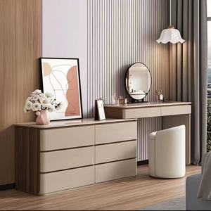 Ý phong cách rắn gỗ bàn trang điểm thắp sáng thiết kế tối giản Tủ lưu trữ phòng ngủ giường cuối Kính thiên văn bảng mỹ phẩm - Product Image 1