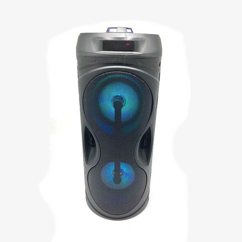 Nouveau modèle de haut-parleur cylindrique, Microphone Subwoofer, haut-parleur Bluetooth sans fil, Audio extérieur, Karoke Party, grand haut-parleur Bluetooth