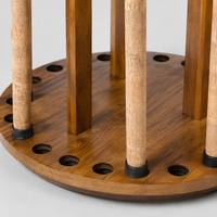 Support de rangement vertical rotatif pour 24 cannes à pêche en bois massif, sans outil de montage, pour salon et extérieur, à prix réduit