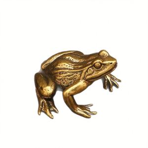 Figurine de grenouille en métal personnalisée, décoration Feng Shui créative pour les amateurs de thé, ornement de bureau, cadeau de mariage - Product Image 5