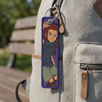 Anime japonés Hunter Key Tags Anime llaveros bordado tejido tela estilo de dibujos animados Jet Tag bordado llavero Accesorios