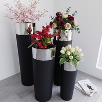 Jardinières d'extérieur couleur bronze, pots de luxe pour arbres, pots de jardin, vases hauts pour la décoration intérieure