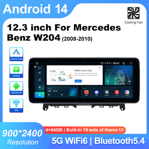 Radio para Auto con Pantalla Táctil Android de 12.3 Pulgadas para <span class=keywords><strong>Mercedes</strong></span>-Benz Clase C W204 2007-2011 con <span class=keywords><strong>GPS</strong></span>, Montaje en el Tablero RGB, 1 Año de Garantía - Product Image 2