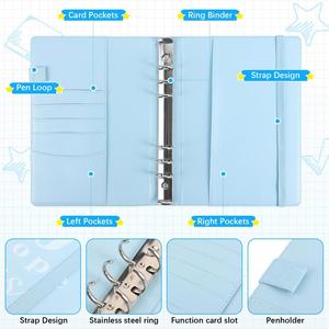 <b>A5</b> Leather <b>Spiral</b> Binding 100 Days Envelopes Money Saving Challenge Book Budget Planner Customized Logo BSCI Certified Save - Product Image 2
