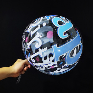 Usine Huaien 20 pouces Transparent PVC Wave Ball Cartoon Festival Ballons de fête imprimés pour décorations d'anniversaire de mariage - Product Image 5