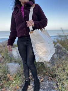 Manufacturer Custom Organic Cotton Reusable Cargo Tote Bag With Logo <b>Print</b> - Product Image 2