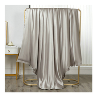 Ensemble de couette de luxe sur mesure OEM ODM en soie tissée 100% 400TC, taille King, avec motif uni