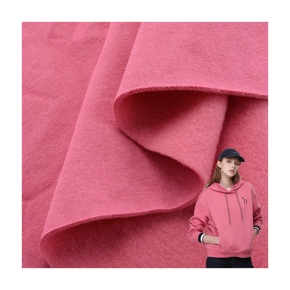 Vente en gros de tissu de mode 100 polyester, fournisseur de tissus tricotés en polaire éponge française, vente en gros de vêtements pour femmes