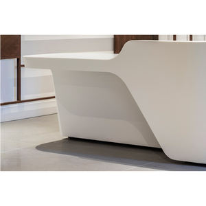 Bancone Reception per Clinica Dentale in Pietra Solid Surface Grigia, Nuovo Design Moderno <span class=keywords><strong>2026</strong></span>, Vendita Calda, Colore Bianco - Product Image 6