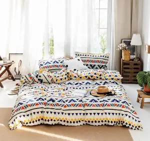 Juegos de cama de estilo campestre, ropa de cama colorida Bohemia, 100% algodón, 3 uds.