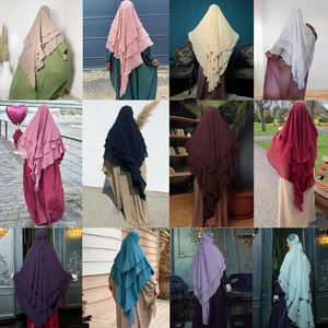 Abaya longue pour femmes Ramadan Eid, vêtement de prière à 3 couches, <span class=keywords><strong>tenue</strong></span> islamique <span class=keywords><strong>traditionnelle</strong></span> avec un style moderne - Product Image 5