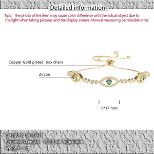 <span class=keywords><strong>2022</strong></span> Offre Spéciale turquie mauvais yeux Bracelets bijoux mode femmes plaqué or fille bijoux en gros - Product Image 6