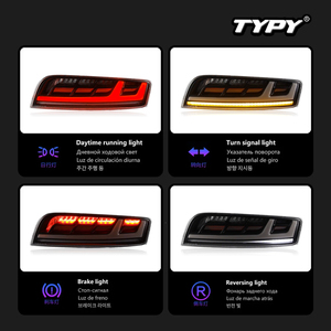 ชุดอัพเกรดไฟท้าย TYPY สำหรับ Audi R8 ปี 2007-2015 เป็นไฟท้าย LED ใหม่ พร้อมไฟเดย์ไลท์ และไฟเลี้ยวแบบ Sequential - Product Image 4