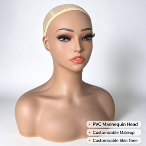 Testa di Manichino Realistica per Trucco, Testa Femminile Realistica per Esposizione Parrucche, Testa di Manichino Realistica per Esposizione - Product Image 6
