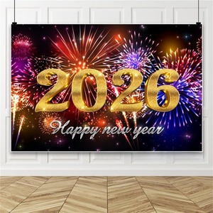 Tela <span class=keywords><strong>de</strong></span> Fondo para <span class=keywords><strong>Año</strong></span> <span class=keywords><strong>Nuevo</strong></span> 2026, Bandera <span class=keywords><strong>de</strong></span> <span class=keywords><strong>Cuenta</strong></span> <span class=keywords><strong>Regresiva</strong></span> para Nochevieja, Decoración para Fiestas y Eventos - Product Image 1
