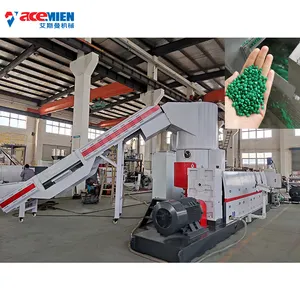 400-1000kg/h PE PP film woven bags recycling plastic granulator extruder production Line Waste pellet making machine cost prices