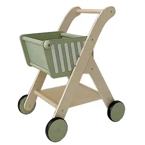 Commiki Keuken Speelset Voor Kinderen Speelgoed Keuken Set Met Trolley Groen Winkelwagentje Houten Doen Alsof Play Sets