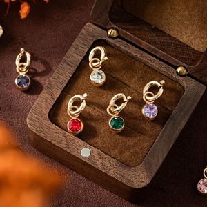 Colgante Simple de Lujo con 12 Piedras Natales, Chapado en Oro, Gran Alabanza, Palma, Luna, Tai Chi, Planeta, Diamante Geométrico para Fiestas - Product Image 2