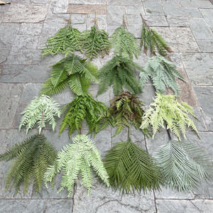 Feuille de soie <span class=keywords><strong>série</strong></span> verte maison décorative en gros mariage feuillage en plastique feuilles artificielles - Product Image 2
