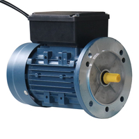 Moteur asynchrone monophasé à courant alternatif 0,75 kW 1 CV 230 V IP55 étanche avec boîtier en aluminium et démarrage par condensateur, fixation par bride