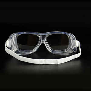 Offre Spéciale à la mode anti-buée lunettes de sport confortable bande élastique PC blanc lunettes de sécurité en plastique pour hommes Protection des yeux - Product Image 5