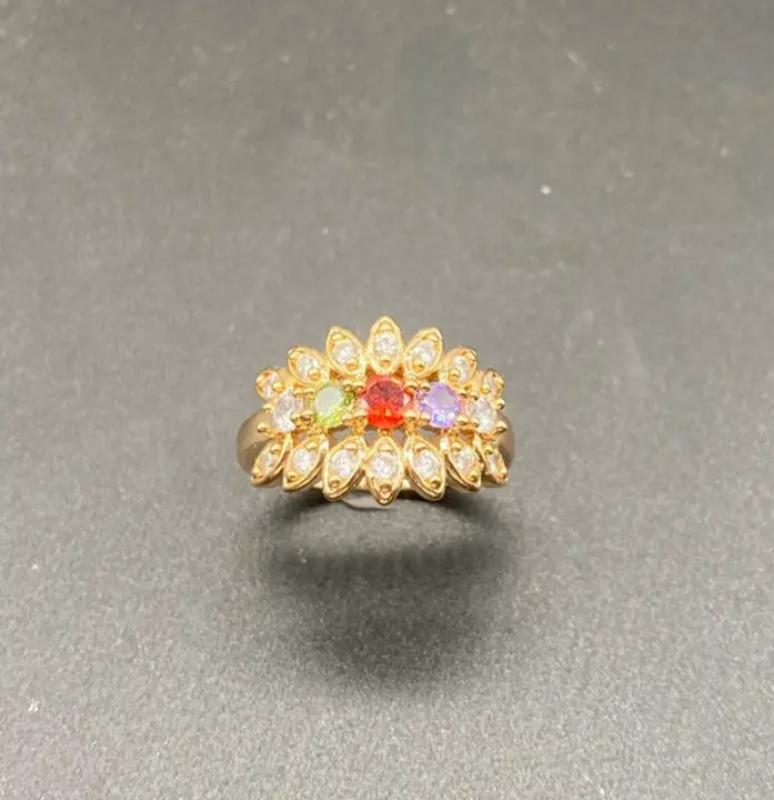 แหวนชุบทอง18K สำหรับผู้หญิง2023ยอดนิยมดีไซน์ใหม่