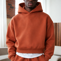 Ensemble de survêtement unisexe personnalisé en gros, 100 % coton, design basique vierge, comprenant un sweat à capuche oversize et un pantalon de jogging pour hommes