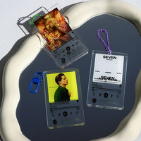 Porte-clés personnalisable MKLL avec photo imprimée, plaque musicale Spotify, style anime, en métal et plastique, porte-clés photo personnalisé