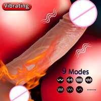 Machine sexuelle à poussée réaliste en silicone pour femmes, 10 modes de vibration, télécommande, étanche, jouet pour point G et anal ultime