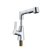 Nouveau design moderne robinet d'eau monté sur le pont retirer monotrou lavabo Rotation bassin robinet pour salle de bain