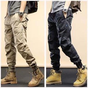 <span class=keywords><strong>Pantaloni</strong></span> Cargo da Uomo Vestibilità Ampia con Tessuto Antipiega e Tasche Multiple per Uso Quotidiano, Lavoro e Attività all'Aperto - Product Image 2