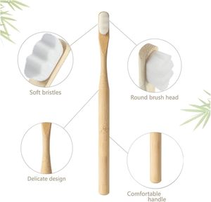 Cepillo de Dientes Desechable de Madera Económico con Mango de Bambú Cómodo, Cerdas de Nylon y Empaque Personalizado con Logotipo - Product Image 4
