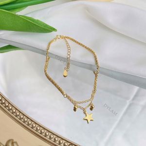 Dylam Wholesale Trendy Korea Style 925 Silver Sterling Star Beaded Gold Round <b>Beads</b> <b>Charm</b> <b>Bracelet</b> for Women Girls Handmade - Product Image 3