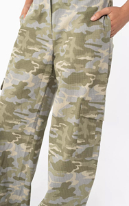 <span class=keywords><strong>Pantalon</strong></span> cargo camouflage personnalisé 2026 pour femme, taille élastique, multi-poches, avec cordon de serrage, <span class=keywords><strong>pantalon</strong></span> de jogging OEM/ODM - Product Image 3