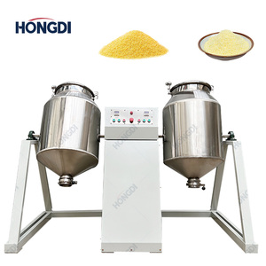 Mélangeur à double cône 100 kg à double tambour avec support en acier au carbone, mélangeur de poudre à double cuve pour ligne de production haute efficacité - Product Image 2